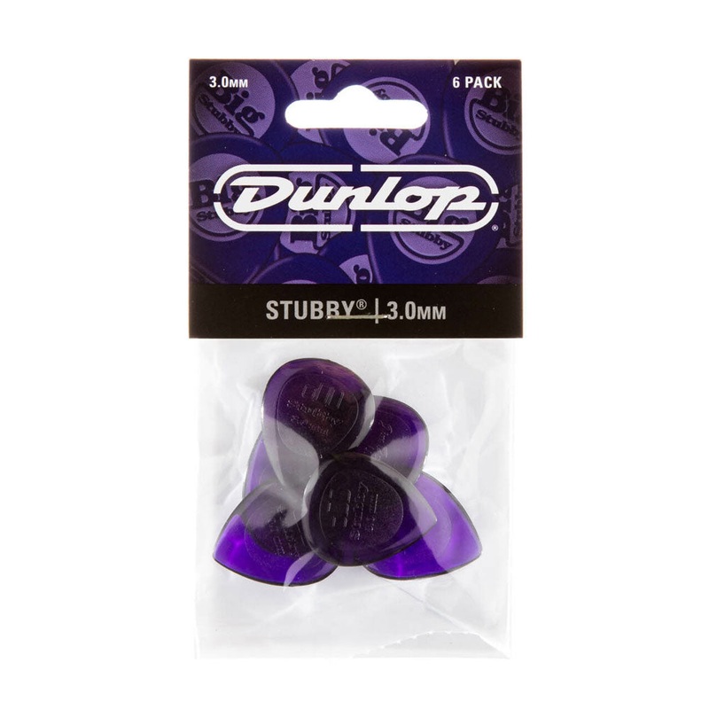Dunlop 474P300 Lexan Guitar Picks (6 Pack) – Stubby Jazz (3.0mm)