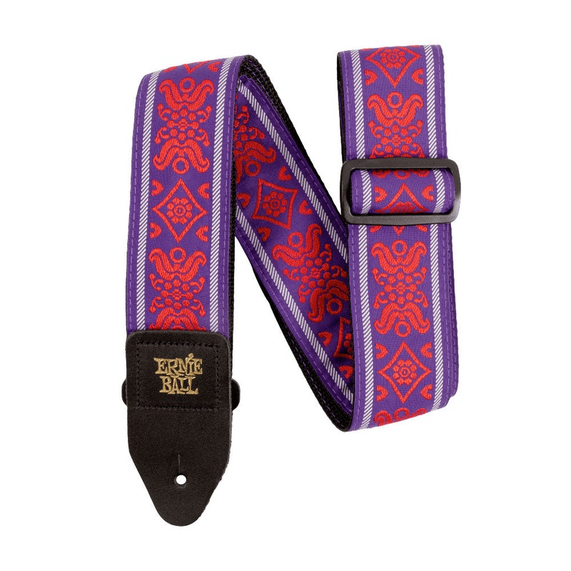 Ernie Ball P05330 Jacquard Design Polypro 2 in. Guitar Strap – Royal Flush Red