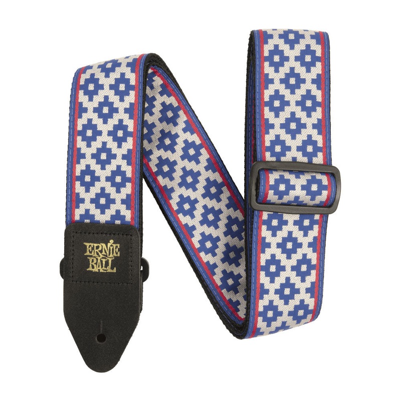 Ernie Ball P05336 Jacquard Design Polypro 2 in. Guitar Strap – Blue Crux