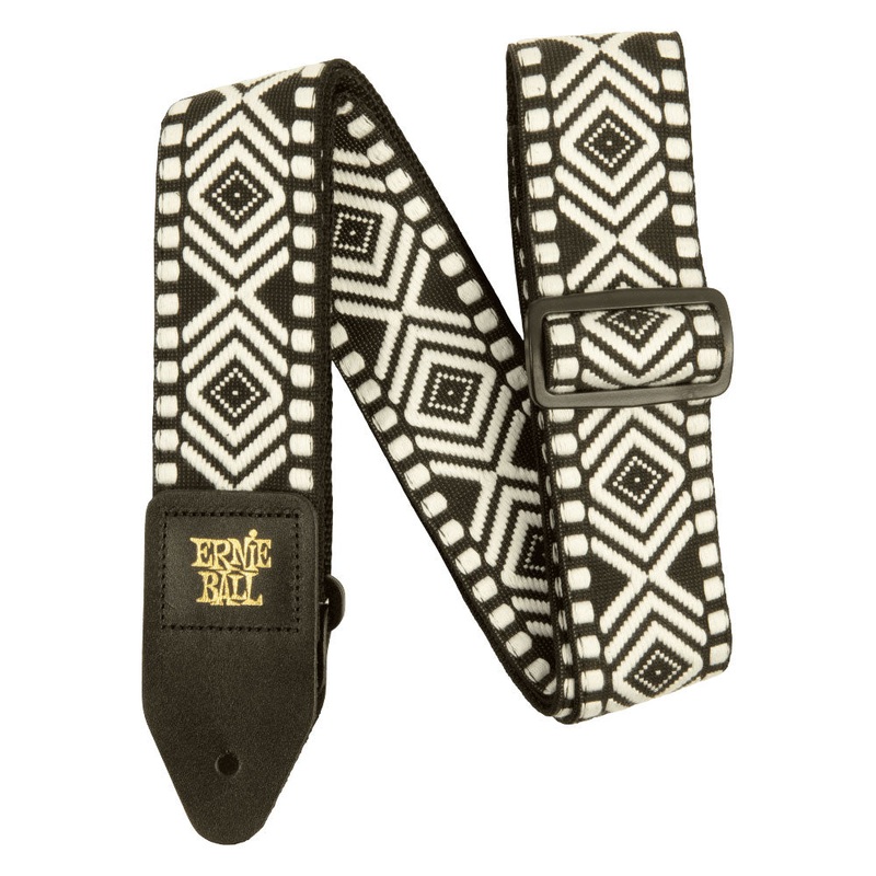 Ernie Ball P05343 Jacquard Design Polypro 2 in. Guitar Strap – White Savannah