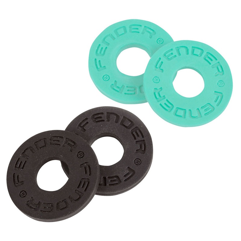 Fender – 0990819020 – Strap Blocks – Black and Surf Green – 4 Pack