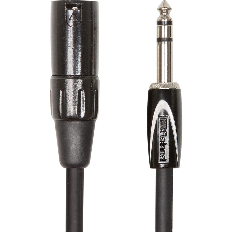 Roland RCC-10-TRXM Black Series Balanced 1/4in to XLR Interconnect Cable – 10 ft.