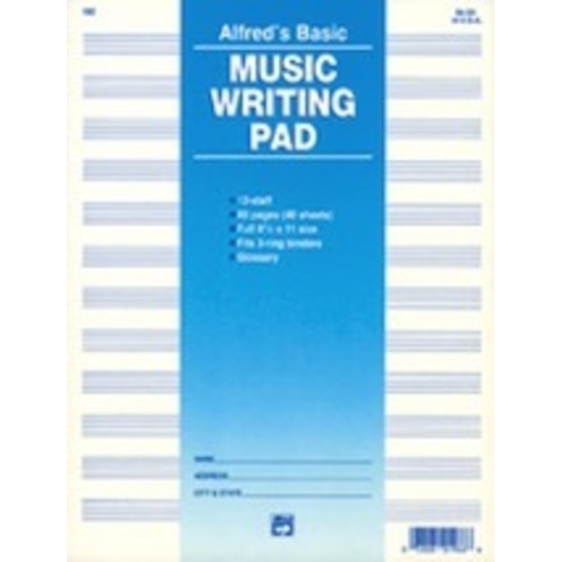 Alfred 12 Stave Music Writing Pad
