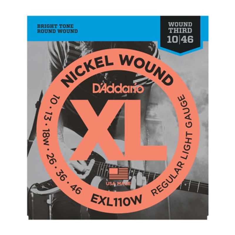 DAddario EXL110W Electric Guitar Nickel Wound Strings Regular Light 10-46