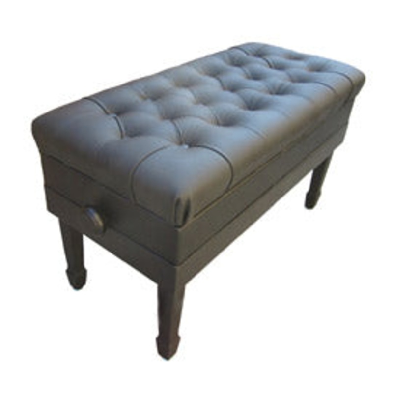 Duet Size Genuine Leather Adjustable Concert Piano Bench – 34.5 in. Wide