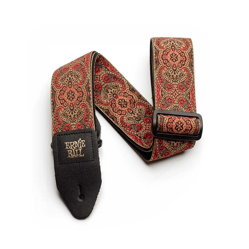 Ernie Ball P04162 Jacquard Design Polypro 2 in. Guitar Strap – Crimson Paisley