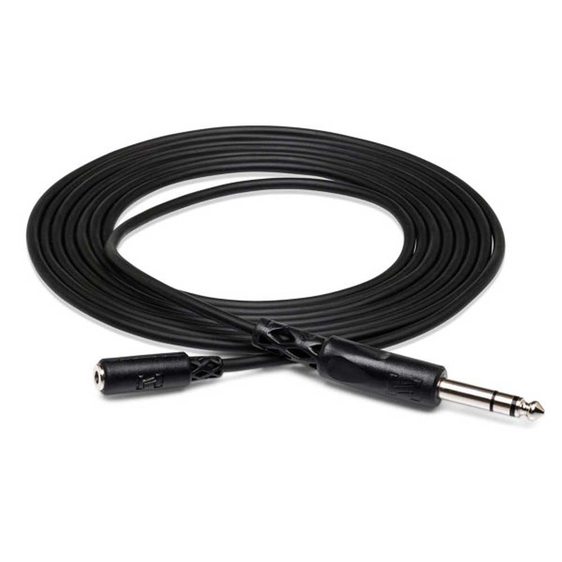 Hosa – MHE-310 – 10 ft Headphone Extension Cable – 3.5mm TRS Female to 1/4 in TRS Male
