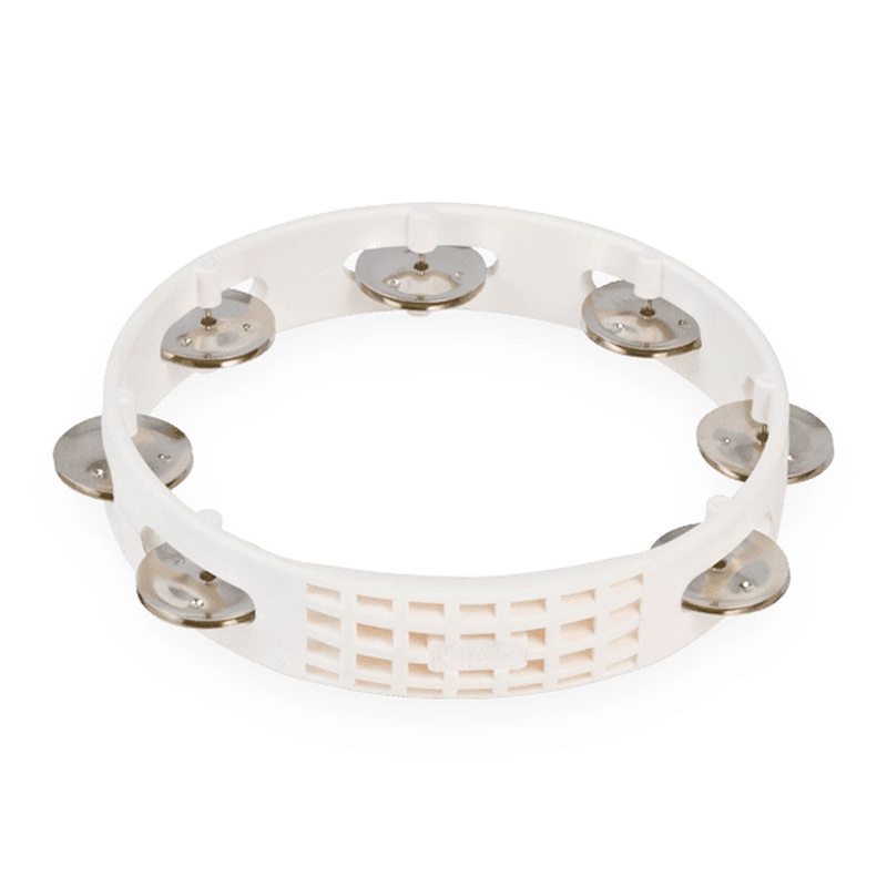 Latin Percussion LPA182 Aspire Single Row Tambourine – White – 8 in.