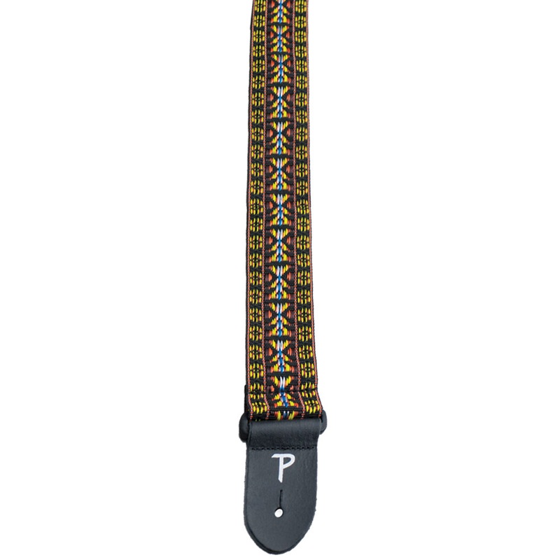 Perris Hootananny Pattern 2 in. Guitar Strap – Yellow and Brown