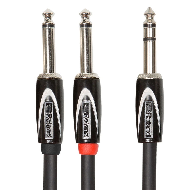 Roland 10ft / 3m Interconnect Cable, 1/4 TRS(Male)-Dual 1/4