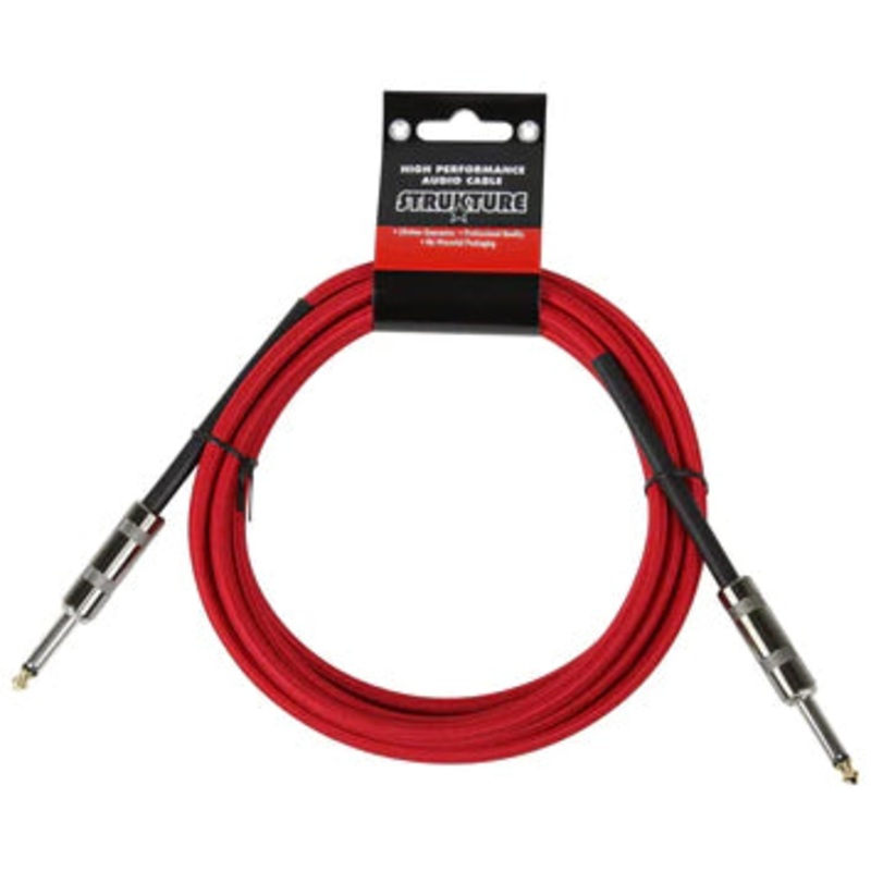 Strukture SC10RD Straight to Straight Instrument Cable – Woven Red – 10 ft.