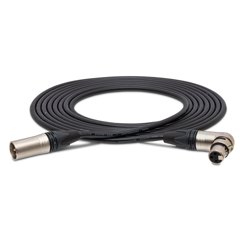 Hosa Microphone XLR Cable with Female Right-Angle – 1.5 ft.