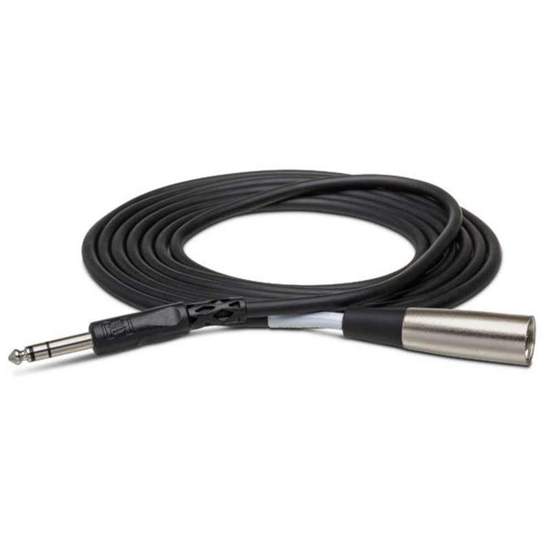 Hosa – STX-110M – 10 ft Balanced Interconnect Cable – 1/4 in TRS Male to XLR Male