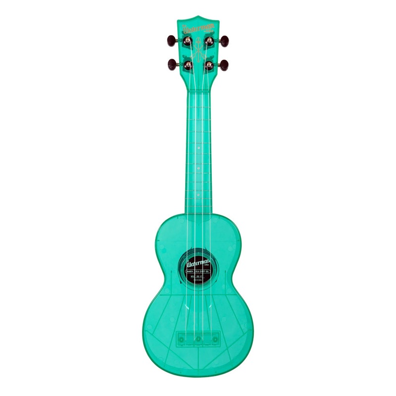 Kala KA-SWF-BL Soprano Waterman Ukulele – Fluorescent Blue Raspberry