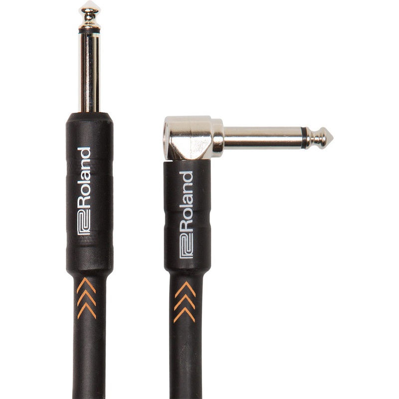 Roland RIC-B10A Black Series Straight to Angle Instrument Cable – 10 ft.