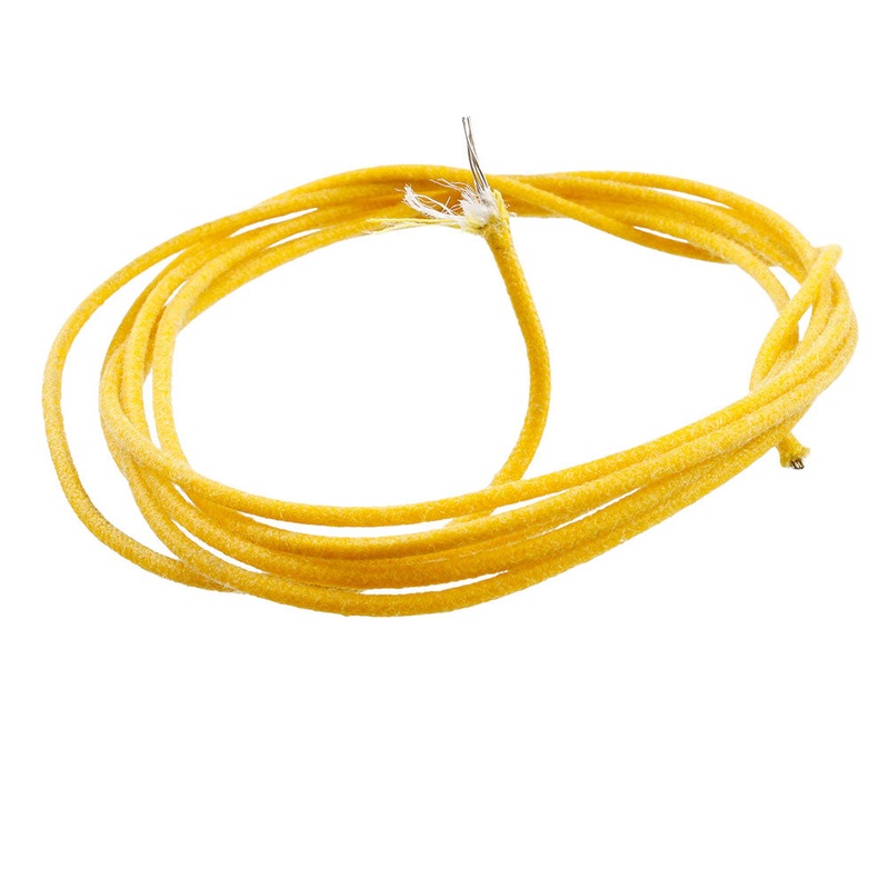 All Parts – GW-0820-020 – Yellow Cloth Covered Stranded Wire – 25ft