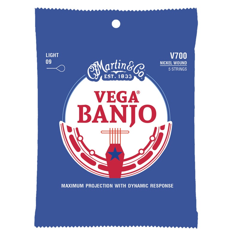 Martin V700 Vega Nickel Wound Banjo Strings – Light