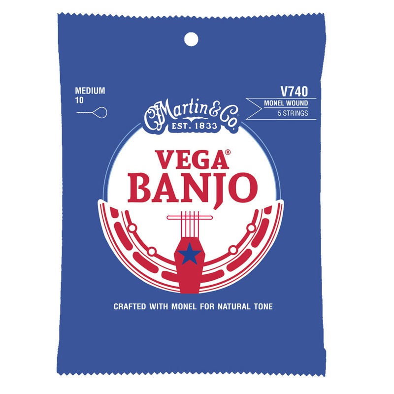 Martin V740 Vega Monel Wound Banjo Strings – Medium