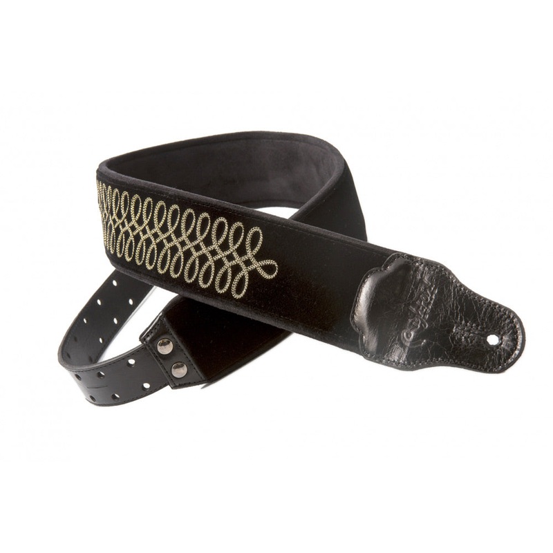 RightOn! Jazz Sgt Peppers Guitar Strap – Black