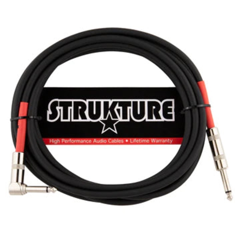 Strukture PRO157GR Straight to Angle Instrument Cable – Black – 15 ft.