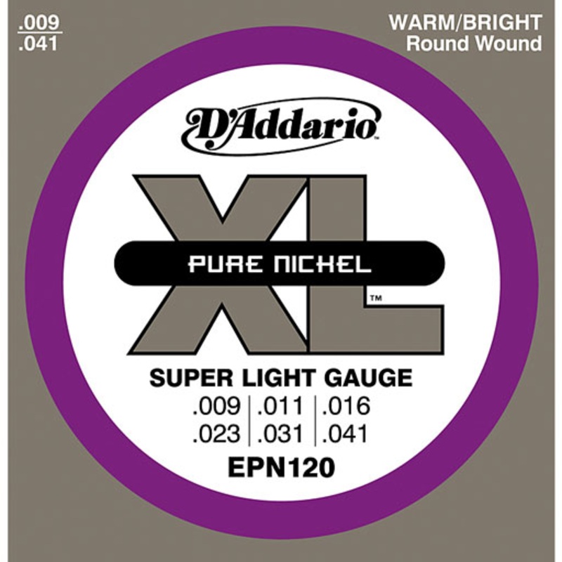 DAddario EPN120 Electric Pure Nickel Strings – Super Light 9-41