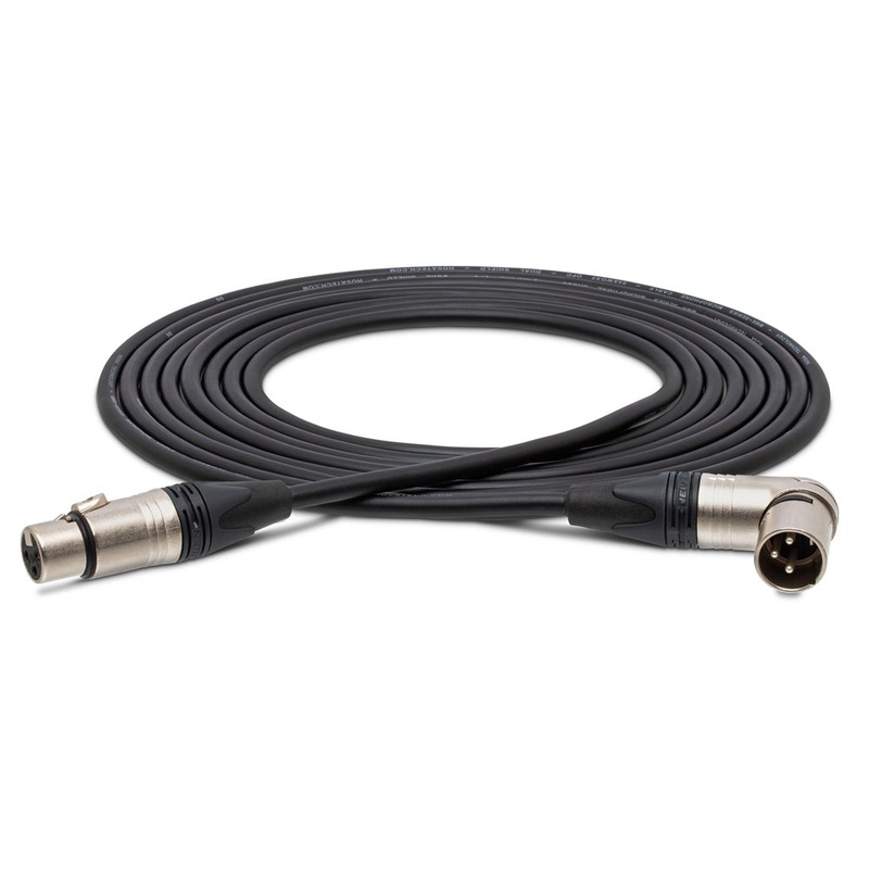 Hosa Microphone XLR Cable with Male Right-Angle – 25 ft.