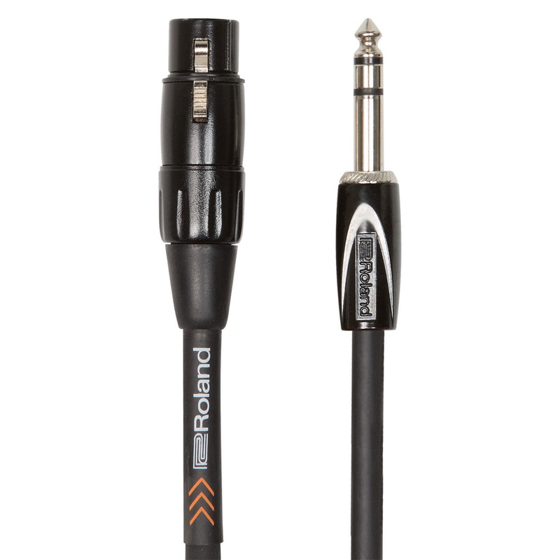 Roland RCC-15-TRXF Black Series 1/4-inch TRS Male to XLR Female Interconnect Cable – 15 ft.