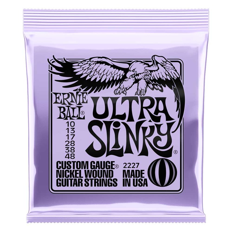Ernie Ball 2227 Electric Guitar String Set – Nickel Wound Ultra Slinky 10-48