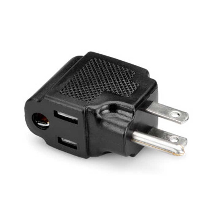 Hosa – PWA-486 – Right Angle Power Adapter – NEMA 5-15R to NEMA 5-15P – Right Angle