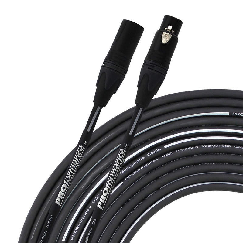 ProFormance USAMIC25 USA Premium Quad Microphone XLR Cable – 25 ft.