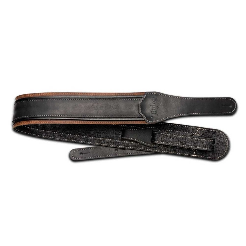 Taylor 4128-25 American Dream Leather 2.5 in. Guitar Strap – Black and Brown