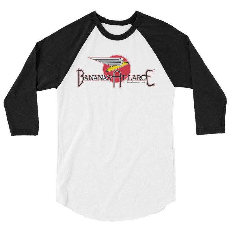 Bananas at Large 3/4 Sleeve Raglan Shirt, Retro Logo – Unisex