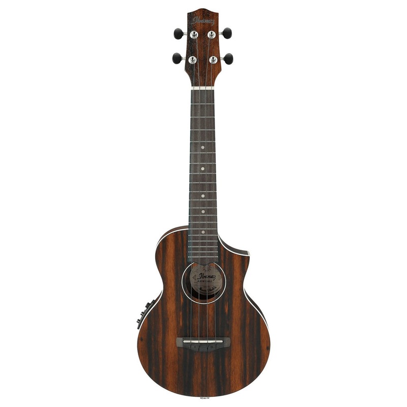 Ibanez UEW13MEE Acoustic Electric Concert Ukulele – Dark Brown Open