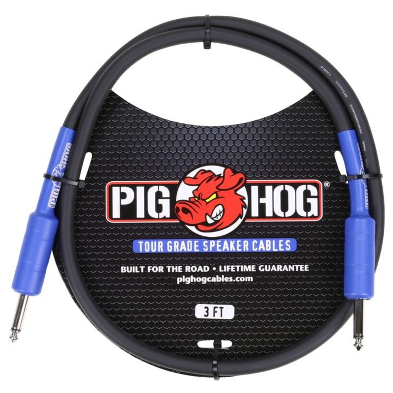 Pig Hog 9.2mm Speaker Cable, 1/4 in. to 1/4 in. – 3 ft.
