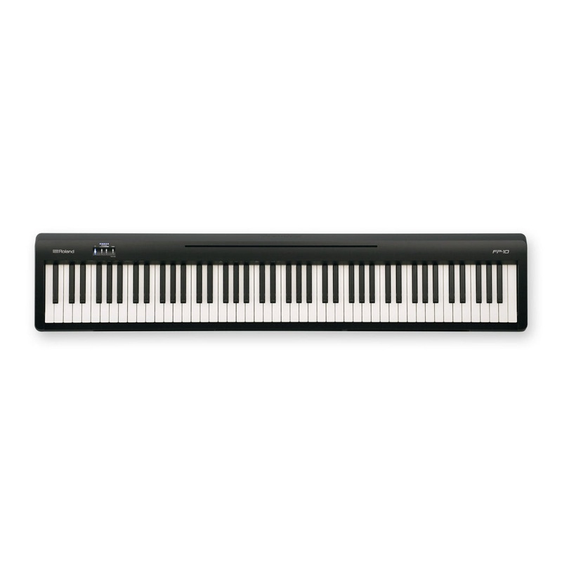 Roland FP-10 Digital Piano with Pedal and Music Rest – Black