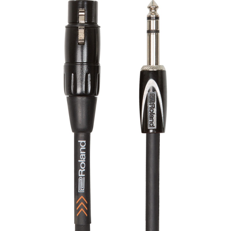 Roland RCC-5-TRXF Black Series Interconnect Cable with 1/4 in. TRS Male to XLR Female – 5 ft.