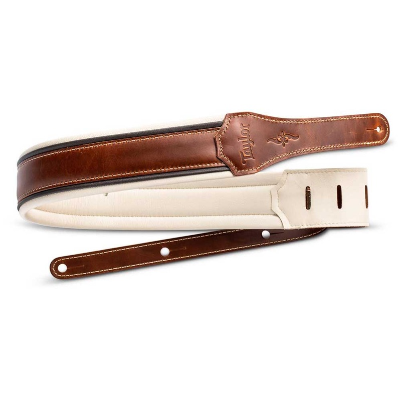 Taylor 4105-25 Renaissance Leather 2.5 in. Guitar Strap – Medium Brown