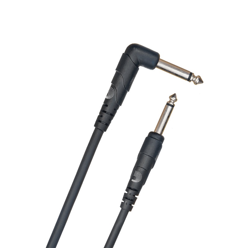 D’Addario Classic Series Instrument Cable, Right Angle Plug – 20ft