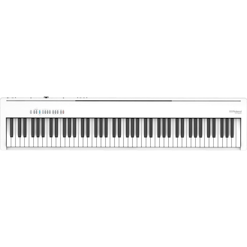 Roland FP-30X Weighted 88-Key Digital Piano with Pedal and Music Rest – White
