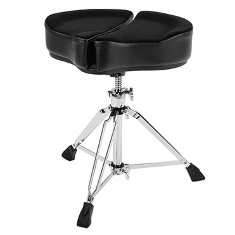 Ahead Spinal Glide Saddle Drum Throne with 3 Leg Base – Black Top with Black Sides