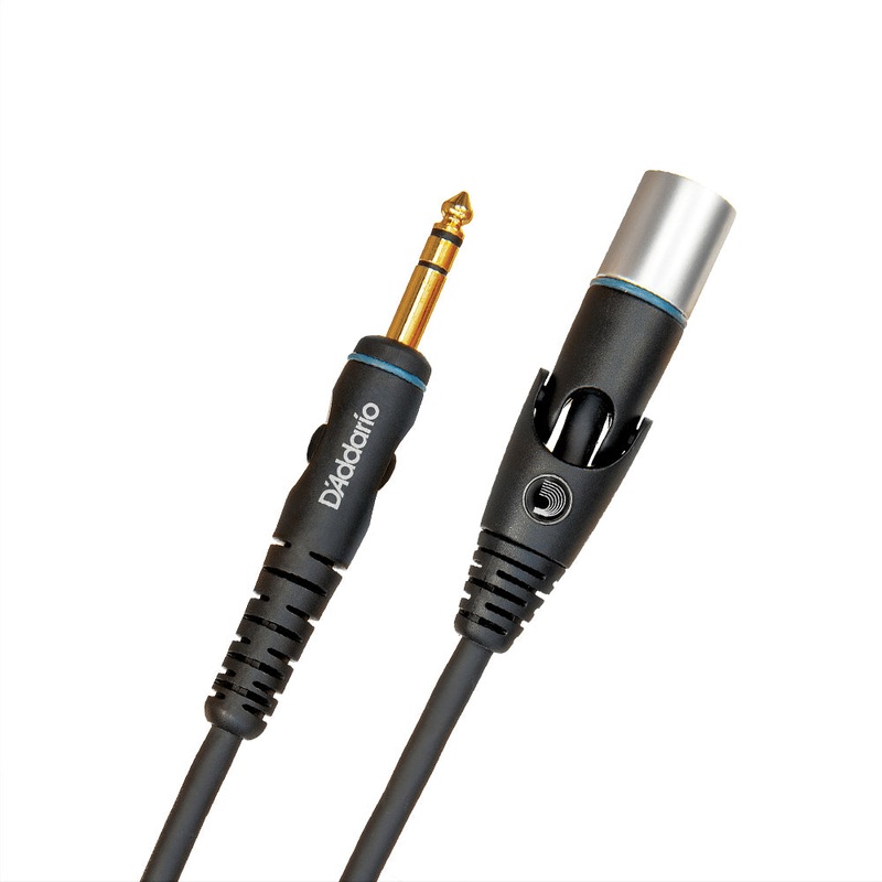 D’Addario Custom Series Microphone Cable, 1/4 in. to XLR – 10 ft.