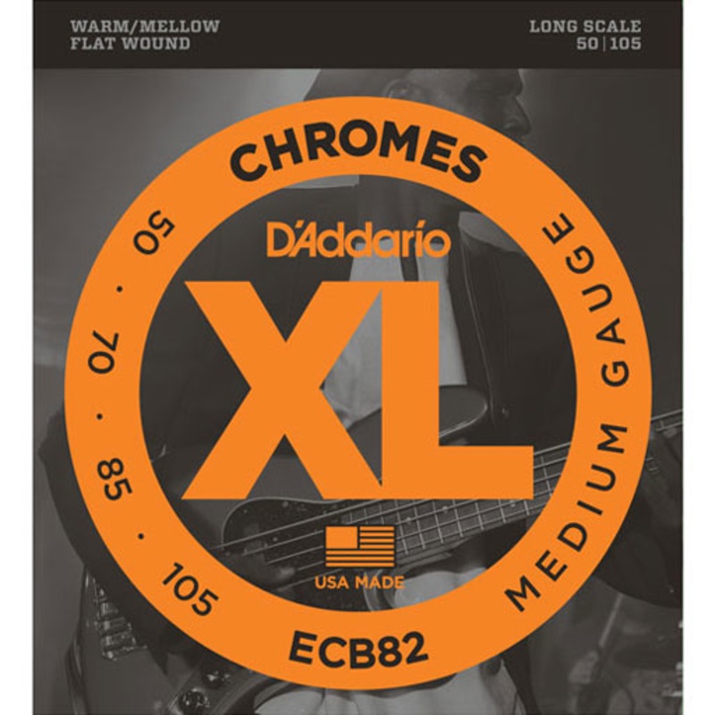 DAddario ECB82 Chromes Bass Guitar Strings Medium 50-105 Long Scale