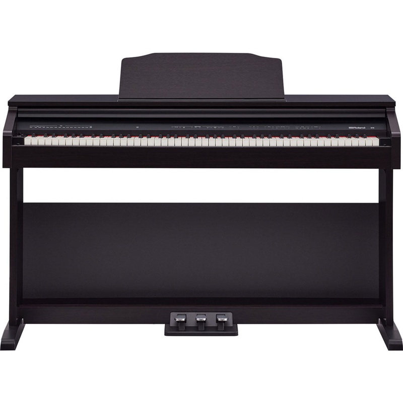 Roland RP-30 Digital Upright Piano with Stand and Pedals – Wood Finish