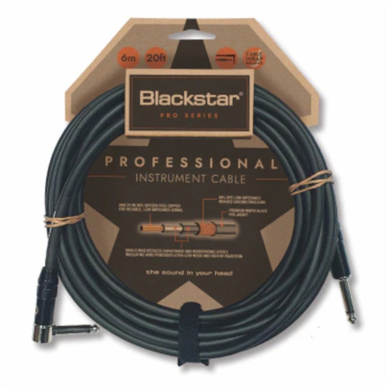 Blackstar Pro Series Instrument Cable – Straight to Right Angle – 20 ft.