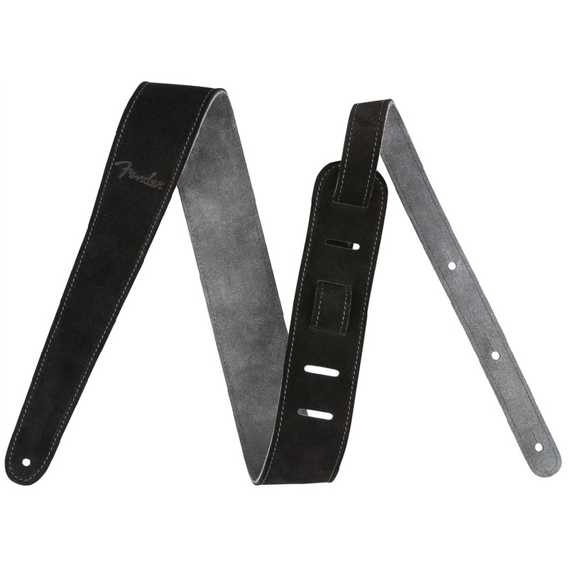 Fender Reversible Suede 2 in. Guitar Strap – Black/Gray