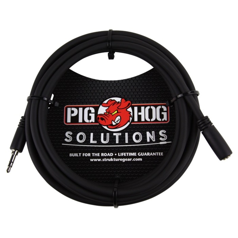 Pig Hog PHX35-10 Headphone Extension Cable, 3.5mm – 10 ft.