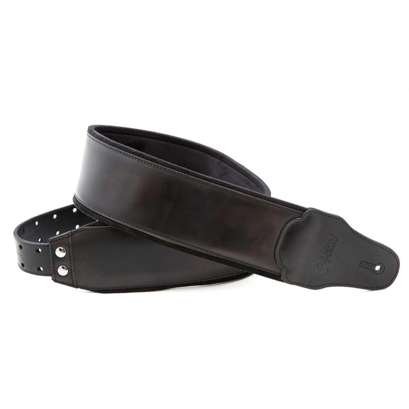 RightOn! Go Bassman 3.15 in. Guitar Strap – Smooth Black