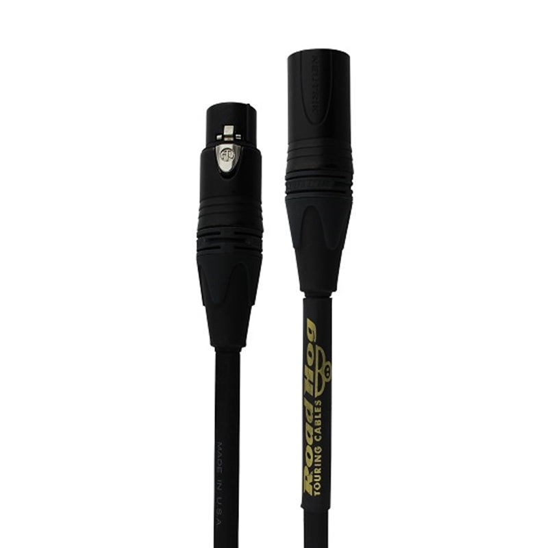 RoadHog Pro Neutrik Black Connectors with Gold Contacts Microphone Cable – 20 ft.