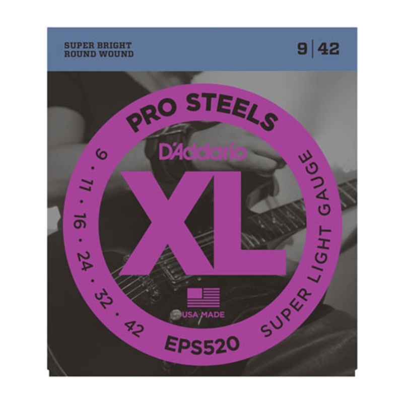 DAddario EPS520 Electric Strings ProSteels – Super Light 9-42