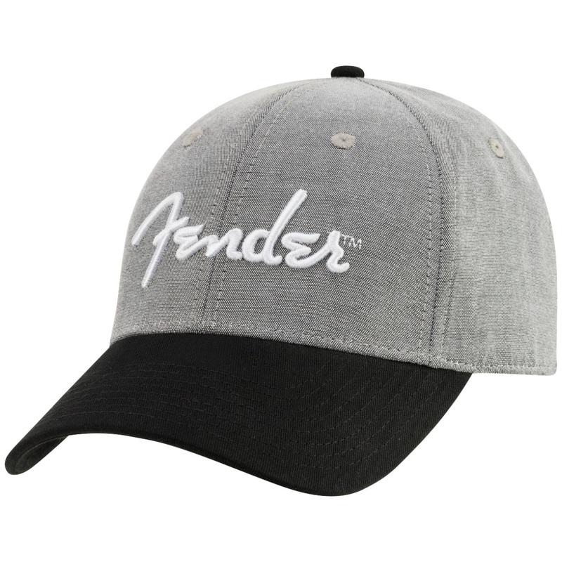 Fender Hipster Dad Hat – Gray and Black – One Size Fits Most